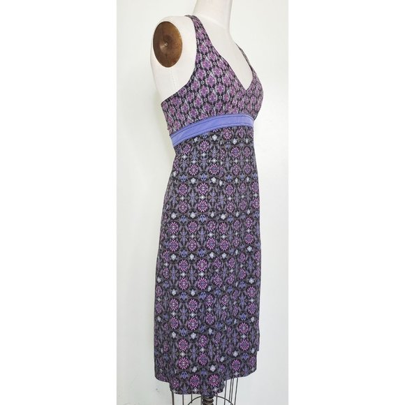 Athleta Womens Pack Everywhere Lilac Ikat Halter Dress 8 - Picture 9 of 14